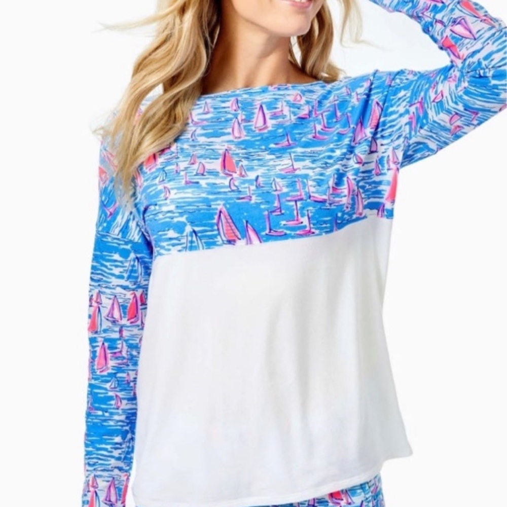 Lilly Pulitzer Boatylicious Finn Top sz large